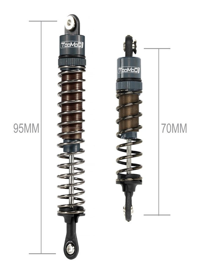 TOOMOD 1/10 70MM 95MM RC Oil filled Shock Absorbers kit for Tamiya TT-02B DT-02 DT-03 1/10 Buggy Car Upgrades Parts (Grey) - Image 3